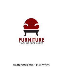 Furniture Logo Design Using Sofa Chair Stock Vector (Royalty Free ...