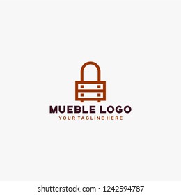 Furniture logo design vector