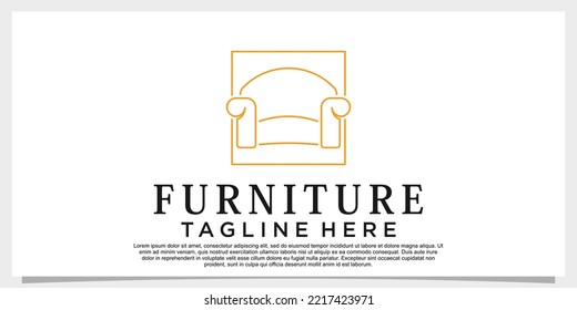 vector de diseño de logotipo de muebles con concepto creativo para su negocio