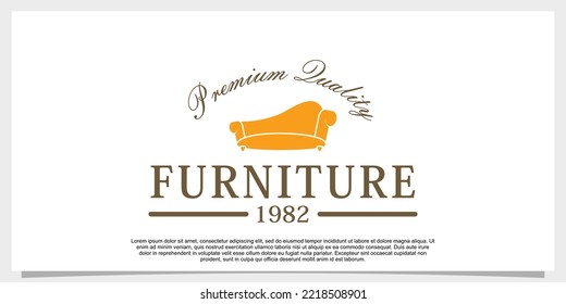 vector de diseño de logotipo de muebles con concepto creativo para su negocio