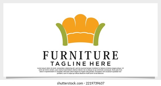 vector de diseño de logotipo de muebles con concepto creativo para su negocio