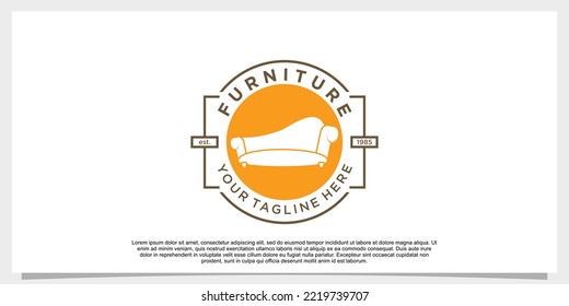furniture logo design vector with creative concept for your businees