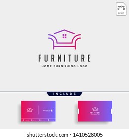 furniture logo design vector icon illustration icon element isolated