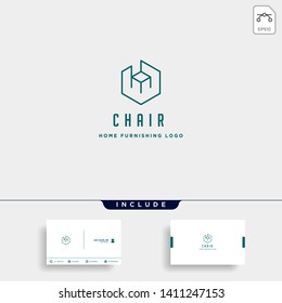 furniture logo design vector icon illustration icon element isolated with business card include