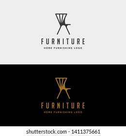 furniture logo design vector icon illustration icon element isolated