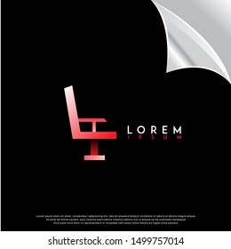 furniture logo design vector template illustration. geometric , modern icon