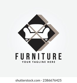 furniture logo icon design vector illustration template