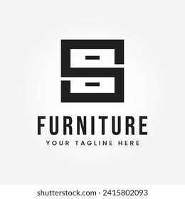 furniture logo icon design vector illustration template