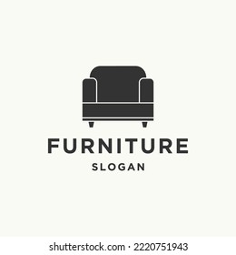 Furniture logo icon flat design template