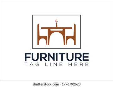 Plantilla vectorial de icono de logotipo de muebles
