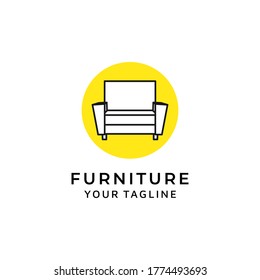  Logotipo de mobiliario Icono de ilustración de vectores de diseño moderno aislado 