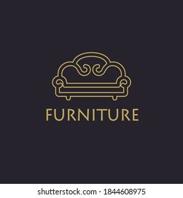 Furniture Logo Template Chair Sofa Lamp Stock Vector (Royalty Free ...