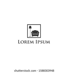 furniture logo. Symbol and icon of chairs, sofas, and home furnishings. vector logo template