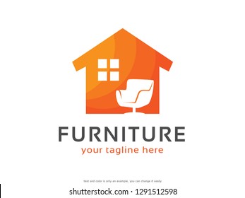 Furniture Logo Template Design Vector, Emblem, Concept Design, Creative Symbol, Icon