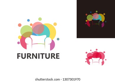 Furniture Logo Template Design Vector, Emblem, Design Concept, Creative Symbol, Icon