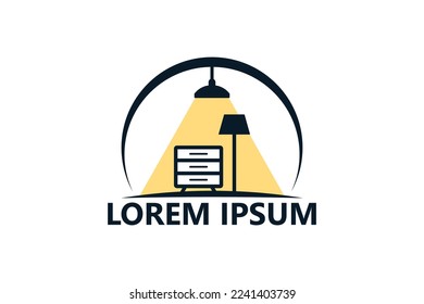 Furniture logo template design vector