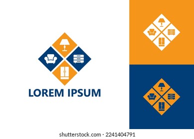Furniture logo template design vector