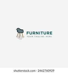 Furniture logo template design vector