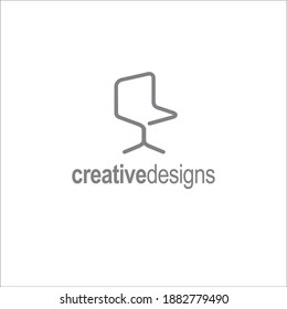 Furniture logo template.  Interior logo design vector