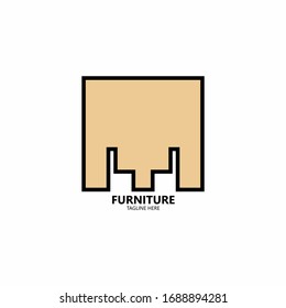 Vorlage für Möbel-Logo, Vektorillustration des Möbelzeichens