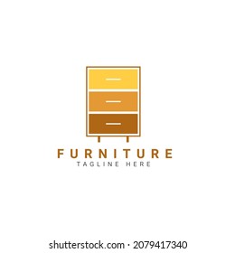 Furniture logo template, vector illustration