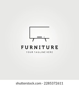 furniture logo vector illustration design, line art furniture logo