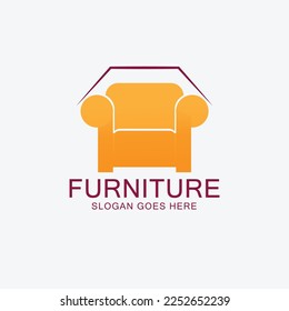 Furniture logo,Sofa logo,Simple and exclusive furniture logo template suitable for a shop, furniture, showroom, business, brand and interior apartment