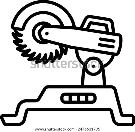 Furniture maker Circular Saw vector icon design, timber and lumber Symbol, Forestry and Deforestation Sign, forest farming and woodlands stock illustration, wood cutting machine in a workshop concept