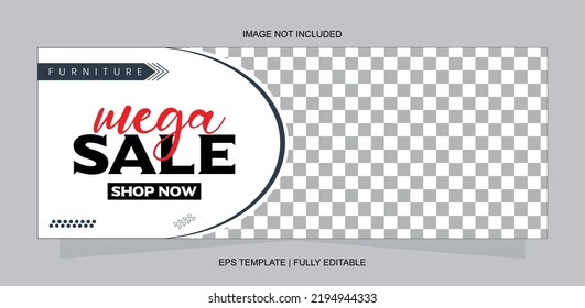Furniture Mega Sale Banner Design Shop Now Template Banner Design