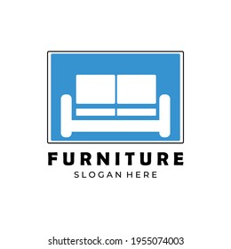 furniture Minimalist sofa logo vintage vector illustration design