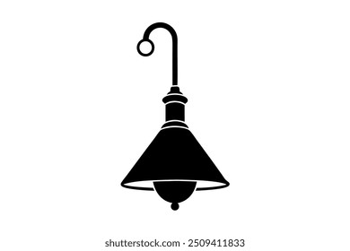 a furniture neck lamp silhouette vector design