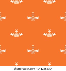 Furniture office pattern vector orange for any web design best