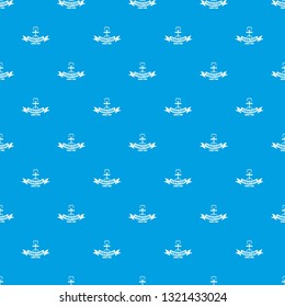 Furniture office pattern vector seamless blue repeat for any use
