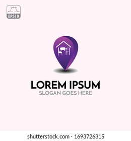 furniture pin company logo - vector