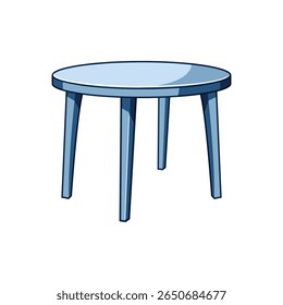 furniture plastic table cartoon. dining outdoor, indoor durable, foldable stackable furniture plastic table sign. isolated symbol vector illustration