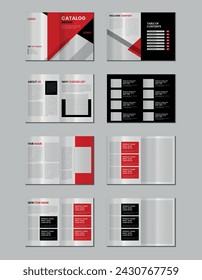 Furniture product catalogue design, multipage brochure catalog template design with mockup