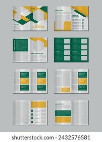 Furniture product catalogue design, multipage brochure catalog template design with mockup