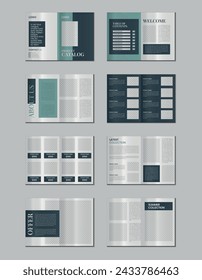 Furniture product catalogue design, multipage brochure catalog template design with mockup