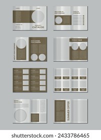 Furniture product catalogue design, multipage brochure catalog template design with mockup
