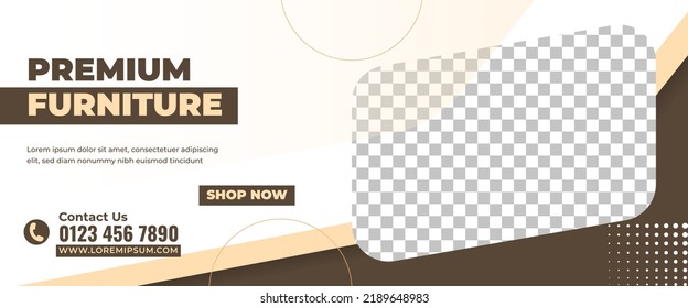 Furniture Promotion Horizontal Banner Design Template