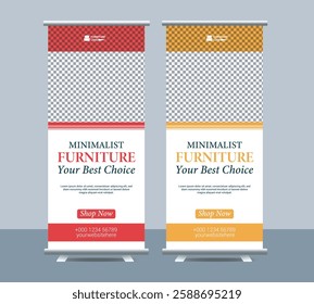 Furniture roll up display standee for presentation purpose