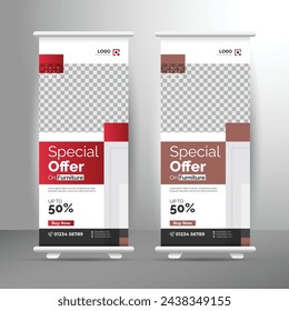 Möbel Rollup Banner Vorlage, Corporate Roll up Banner Design Editable Vorlage