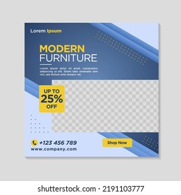 Furniture sale banner design template