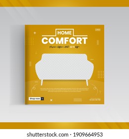  Furniture sale banner or square flyer for social media post