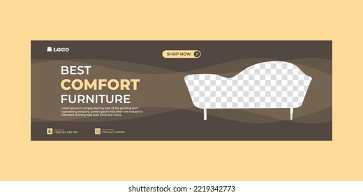 Furniture sale Editable minimal social media cover templates. Suitable for social media posts an ad, advertisements, advertising, announcement, brochure, and web internet ads.