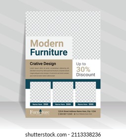 Furniture Sale Flyer Layout, Furniture Or Interior Flyers Template