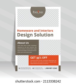 Furniture Sale Flyer Layout, Furniture Or Interior Flyers Template