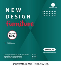 Furniture sale instagram post and social media template 