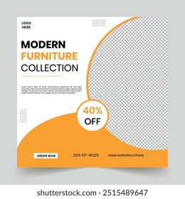 Furniture sale Instagram post and social media template