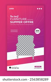 Furniture sale instagram story template